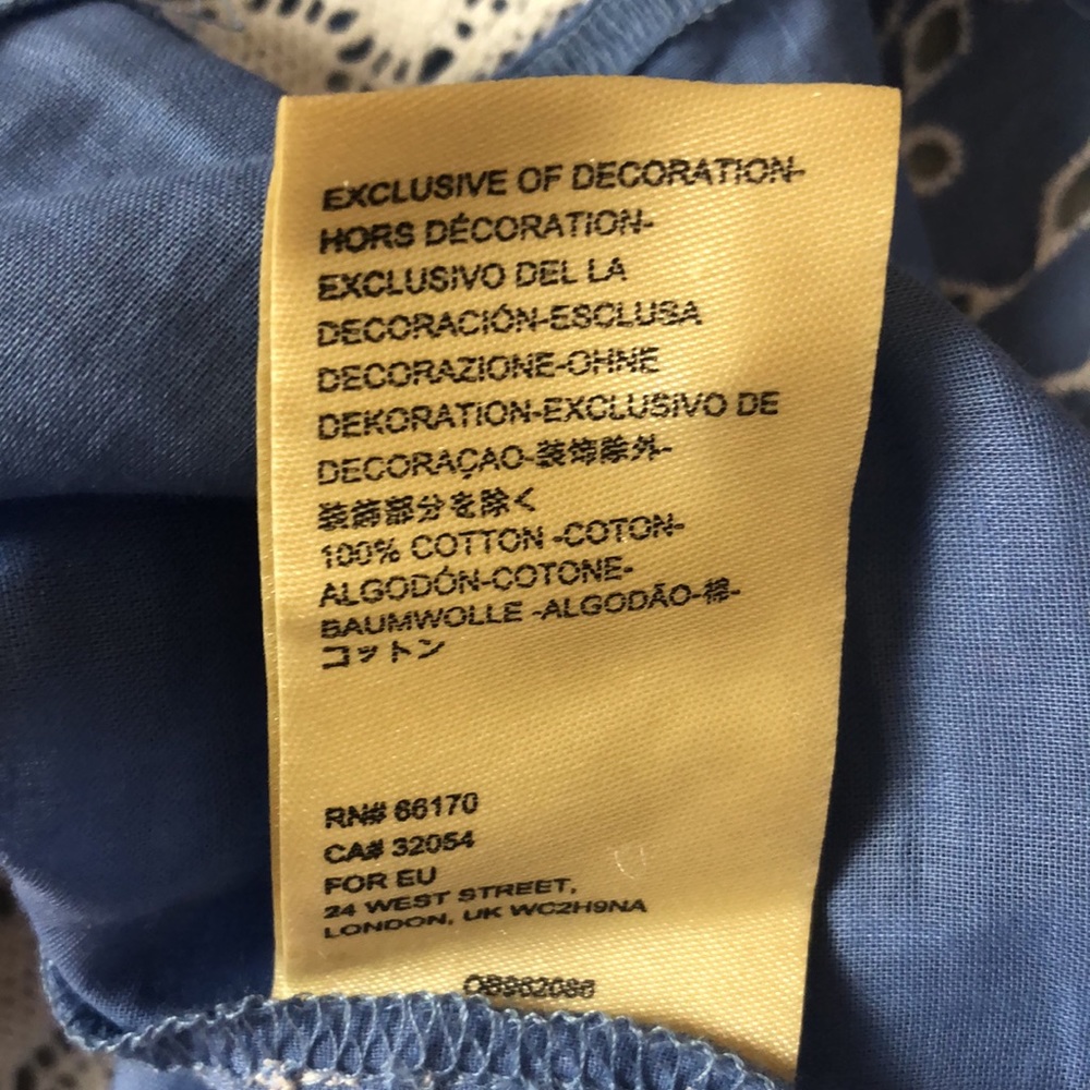 Anthropologie blue top Size 2 - Picture 10 of 10